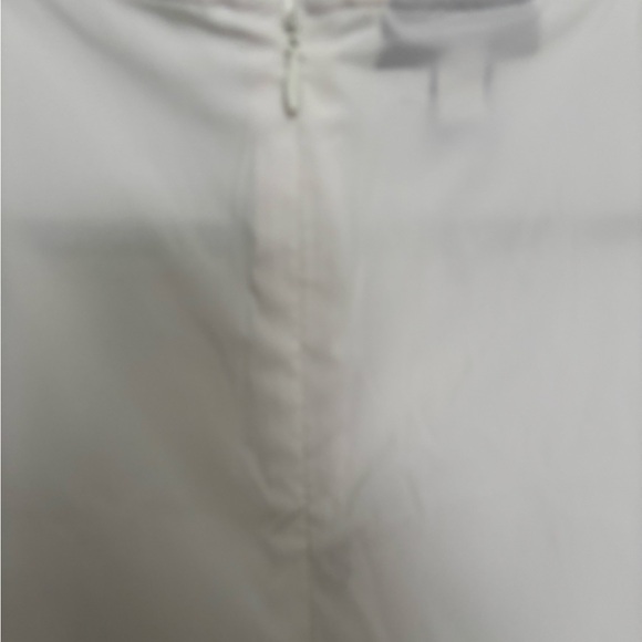 White Sleeveless Top with Lace Hem - Picture 6 of 6